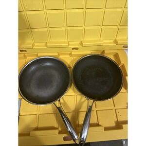 HEXCLAD 2 Piece Nonstick Stainless Steel Frying Pan Set Of 2, 10" No Lid